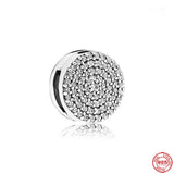 925 Silver Charm Buckle Clip Bead Women DIY Jewelry