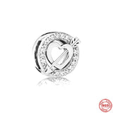 925 Silver Charm Buckle Clip Bead Women DIY Jewelry