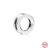 925 Silver Charm Buckle Clip Bead Women DIY Jewelry