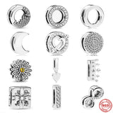 925 Silver Charm Buckle Clip Bead Women DIY Jewelry