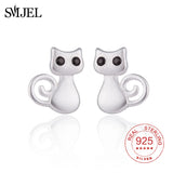 925 Sterling Silver Needle Cat Earrings Cactus Puzzle Gun Shape Studs