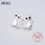 925 Sterling Silver Needle Cat Earrings Cactus Puzzle Gun Shape Studs