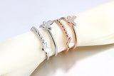 925 Silver Wedding Rings For Women Butterfly Zirconia Opening Ring