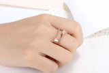 925 Silver Wedding Rings For Women Butterfly Zirconia Opening Ring