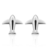 Silvery Plane Cufflinks Buttons Mens Wedding Business Shirt Cufflink Cuff Links