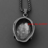 Buddha Head 316L Stainless Steel Pendant Necklace for Men Women