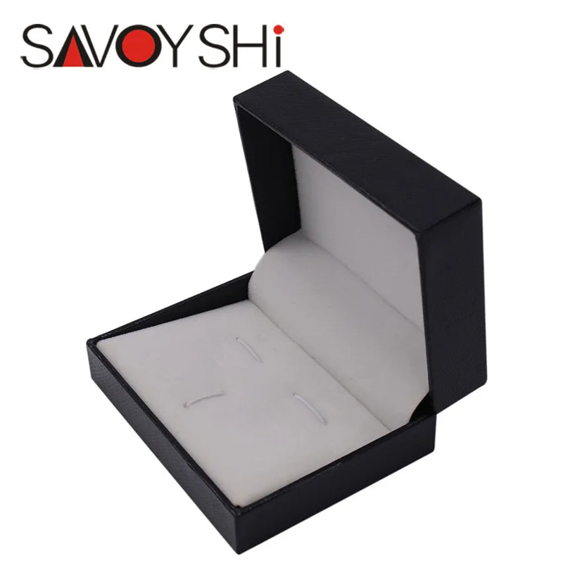 Cufflinks Tie Pin Set Box Gift Storage Case Cuff Box Jewelry High Plastic