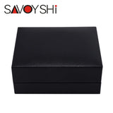 Cufflinks Tie Pin Set Box Gift Storage Case Cuff Box Jewelry High Plastic