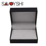 Cufflinks Tie Pin Set Box Gift Storage Case Cuff Box Jewelry High Plastic