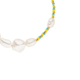 BLISSFUL Bracelet with Natural Pearl & Yellow Beads