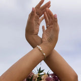 BLISSFUL Bracelet with Natural Pearl & Yellow Beads