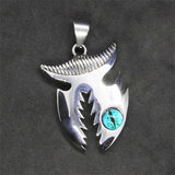 Eyeball Pendant Shark Necklace Stainless Steel