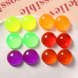 Neon Colors Half Round Flatback Resin Cabochons 19*19*9mm 60pcs