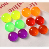 Neon Colors Half Round Flatback Resin Cabochons 19*19*9mm 60pcs