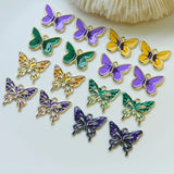 Butterfly Enamel Alloy Jewelry Charms Necklace Earring Bracelet Pendants