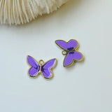 Butterfly Enamel Alloy Jewelry Charms Necklace Earring Bracelet Pendants