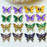 Butterfly Enamel Alloy Jewelry Charms Necklace Earring Bracelet Pendants