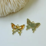 Butterfly Enamel Alloy Jewelry Charms Necklace Earring Bracelet Pendants