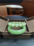 Natural Dongling Jade Bead Bracelet Jewelry