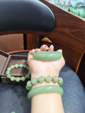 Natural Dongling Jade Bead Bracelet Jewelry
