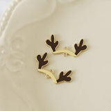 Christmas Deer Ears Enamel Alloy Earring Charms 30pcs 35*18mm
