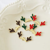 Christmas Deer Ears Enamel Alloy Earring Charms 30pcs 35*18mm