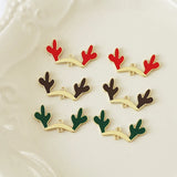 Christmas Deer Ears Enamel Alloy Earring Charms 30pcs 35*18mm