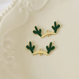 Christmas Deer Ears Enamel Alloy Earring Charms 30pcs 35*18mm