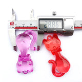 Acrylic Chunky Bubblegum Cat Necklace Pendants 35pcs