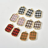 30pcs Colorful Alloy Charms Cross Fabric Paved DIY Jewelry Findings