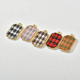 30pcs Colorful Alloy Charms Cross Fabric Paved DIY Jewelry Findings
