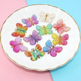 60pcs Glitter Resin Butterfly Cabochons - Phone Shell Decor