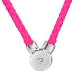 Colorful Snap PU Leather Snap Button Necklace Magnet Clasp Love Gift