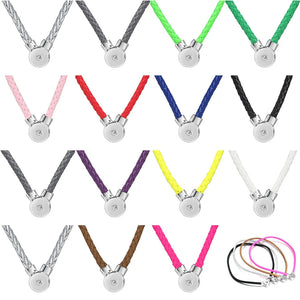 Colorful Snap PU Leather Snap Button Necklace Magnet Clasp Love Gift