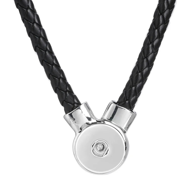 Colorful Snap PU Leather Snap Button Necklace Magnet Clasp Love Gift