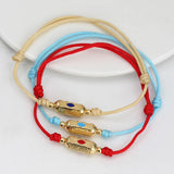 Evil Eye Zircon Enamel Bracelet For Women Girls Bangle Jewelry