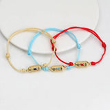 Evil Eye Zircon Enamel Bracelet For Women Girls Bangle Jewelry