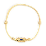 Evil Eye Zircon Enamel Bracelet For Women Girls Bangle Jewelry