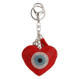 Rhinestone Eye Keychain Leather Car Keyring Bag Charm Women's Key Ring Trinket