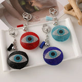 Rhinestone Eye Keychain Leather Car Keyring Bag Charm Women's Key Ring Trinket