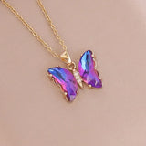 Crystal Butterfly Choker Necklace for Girls