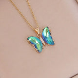 Crystal Butterfly Choker Necklace for Girls