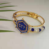 Greek Yellow Bangle  SGR LOGO