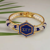 Greek Yellow Bangle  SGR LOGO