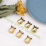 20pcs Mouse Charms Bright Dull Metal Alloy Earring Necklace Keychain 18*26mm