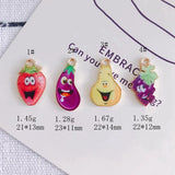 50pcs Fruit Vegetables Enamel Alloy Charms Oil Metal Pendants
