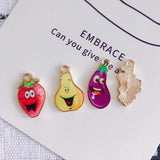 50pcs Fruit Vegetables Enamel Alloy Charms Oil Metal Pendants