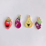 50pcs Fruit Vegetables Enamel Alloy Charms Oil Metal Pendants