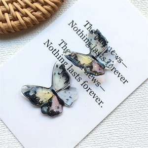30pcs 22*25mm Glitter Butterfly Resin Cabochons for Jewelry Making
