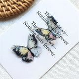 30pcs 22*25mm Glitter Butterfly Resin Cabochons for Jewelry Making
